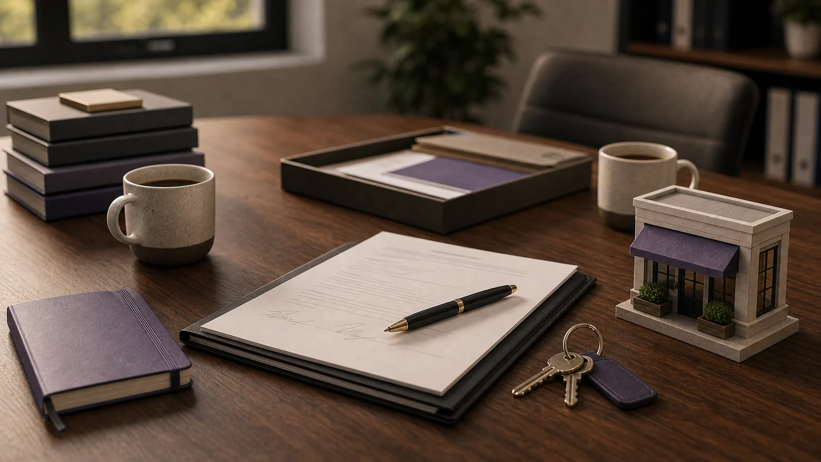 Business key and closing packet for buying a business